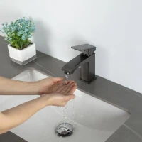 Смеситель для раковины Frap H76 F1076-9 оружейная сталь