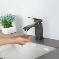 Смеситель для раковины Frap H76 F1076-9 оружейная сталь Смеситель для раковины Frap H76 F1076-9 оружейная сталь