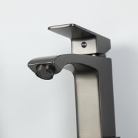 Смеситель для раковины Frap H76 F1076-9 оружейная сталь Смеситель для раковины Frap H76 F1076-9 оружейная сталь