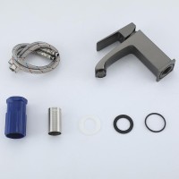 Смеситель для раковины Frap H76 F1076-9 оружейная сталь Смеситель для раковины Frap H76 F1076-9 оружейная сталь