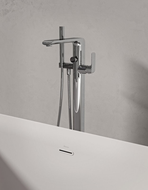 Напольный смеситель для ванны с душем Ravak Flat FL 080.00CR хром