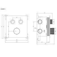 Смеситель для душа AQUAme с термостатом встраиваемый AQM8811BC