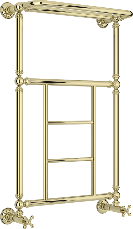 Полотенцесушитель водяной Сунержа Ренессанс 86x50, 6 секций, с полкой, шампань