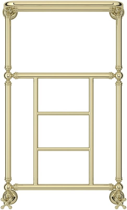 Полотенцесушитель водяной Сунержа Ренессанс 86x50, 6 секций, с полкой, шампань