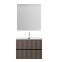 Мебель для ванной комнаты BelBagno Uno-mini 90 подвесная, 2 ящика, матовая бежевая