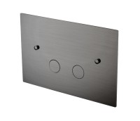 Кнопка смыва для унитаза Boheme 647-GM латунь, цвет gun metal, ультраплоская