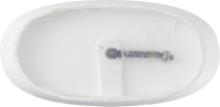 Ванна из искусственного камня Allen Brau Krion Oval 170x80 см, отдельностоящая, матовая белая, овальная, со сливом-переливом