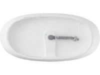 Ванна из искусственного камня Allen Brau Krion Oval 170x80 см, отдельностоящая, матовая белая, овальная, со сливом-переливом