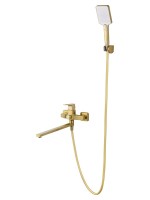 Смеситель с длинным изливом для ванны Wonzon & Woghand Flex WW-639906-BG брашированное золото