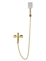 Смеситель с длинным изливом для ванны Wonzon & Woghand Flex WW-639906-BG брашированное золото