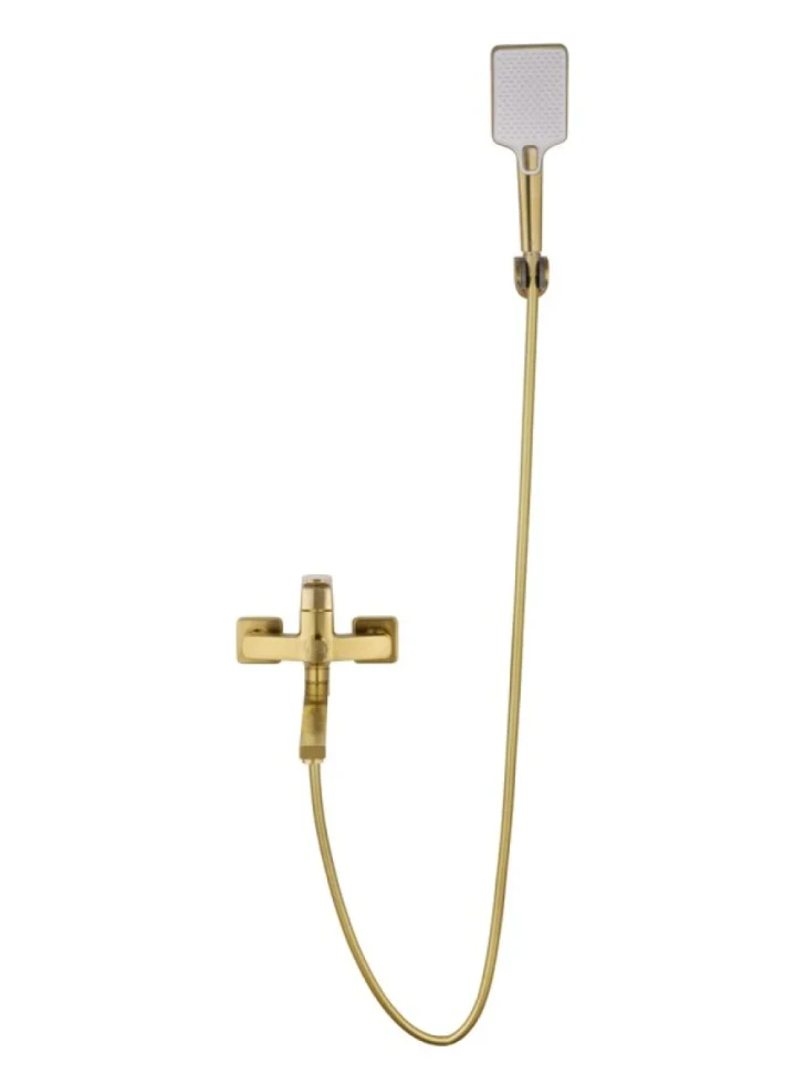 Смеситель с длинным изливом для ванны Wonzon & Woghand Flex WW-639906-BG брашированное золото