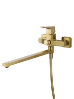 Смеситель с длинным изливом для ванны Wonzon & Woghand Flex WW-639906-BG брашированное золото