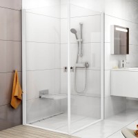 Душевой уголок Ravak Chrome CRV1-90+CRV1-80 Transparent, профиль белый