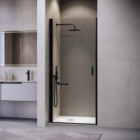 Душевая дверь в нишу RGW Leipzig LE-003-B 800х1950 профиль черный, стекло прозрачное