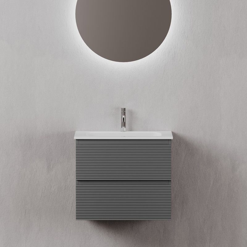 Тумба с раковиной Sancos Folk 60 grey soft
