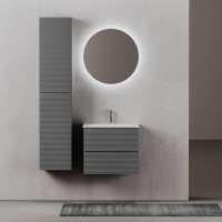 Тумба с раковиной Sancos Folk 60 grey soft