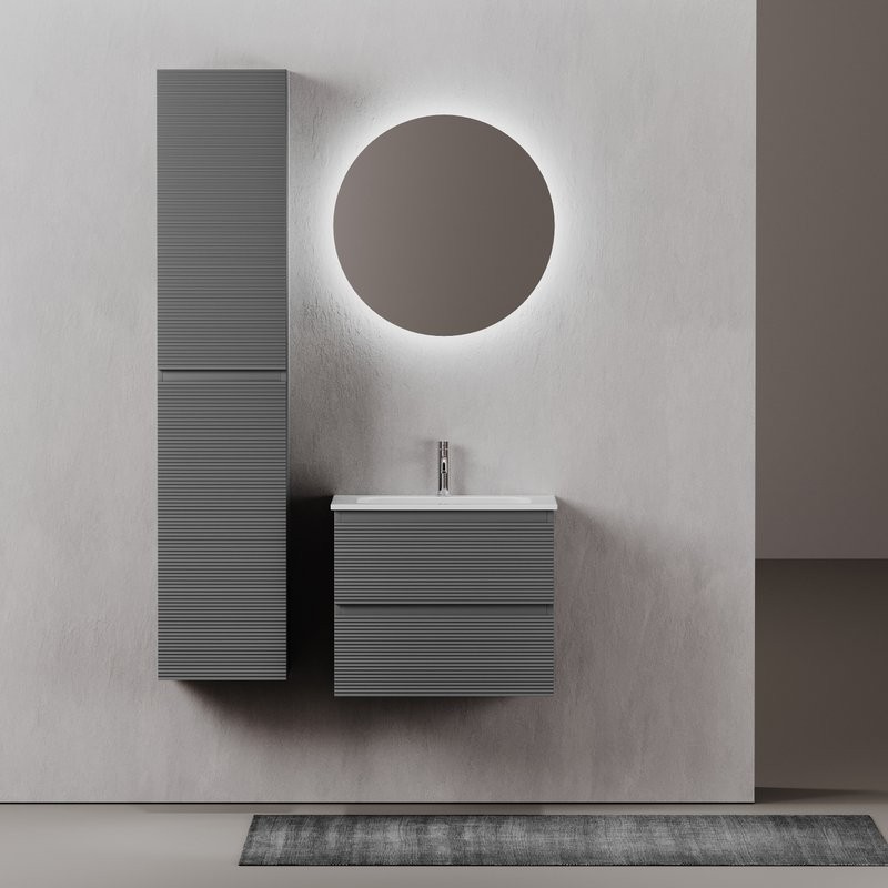 Тумба с раковиной Sancos Folk 60 grey soft