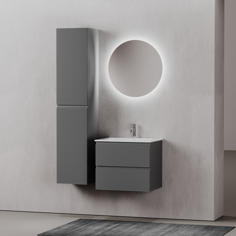 Тумба с раковиной Sancos Folk 60 grey soft