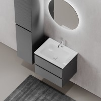 Тумба с раковиной Sancos Folk 60 grey soft