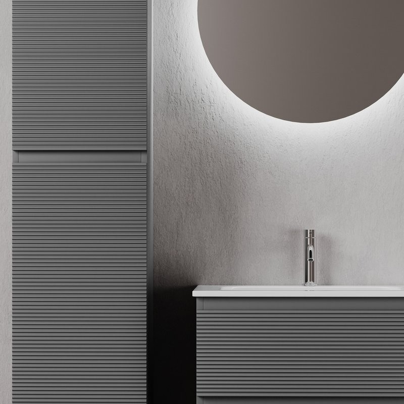 Тумба с раковиной Sancos Folk 60 grey soft