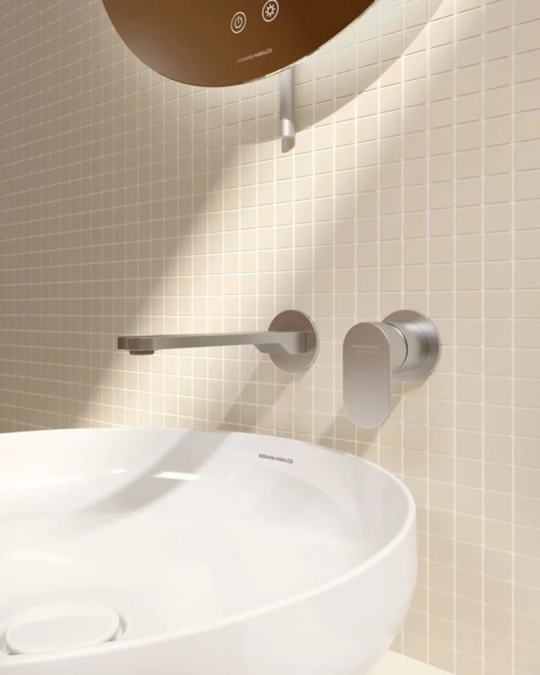 Смеситель для раковины KERAMA MARAZZI Siara 28050KM.50.050 С ВНУТРЕННЕЙ ЧАСТЬЮ нержавеющая сталь