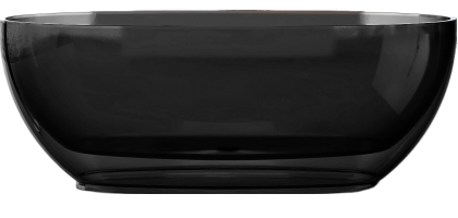Акриловая ванна Abber Kristall AT9703 Onyx 170x75 см, отдельностоящая, черная, овальная, с донным клапаном