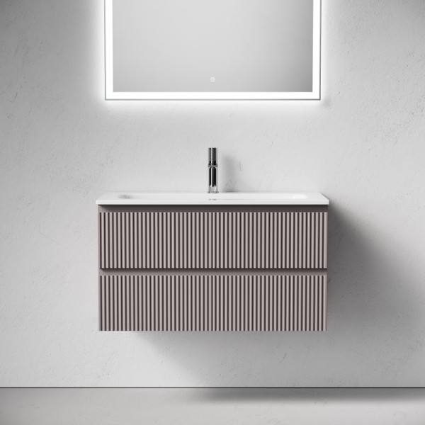 Тумба с раковиной Sancos Snob R 90 подвесная, doha soft, раковина СN7019