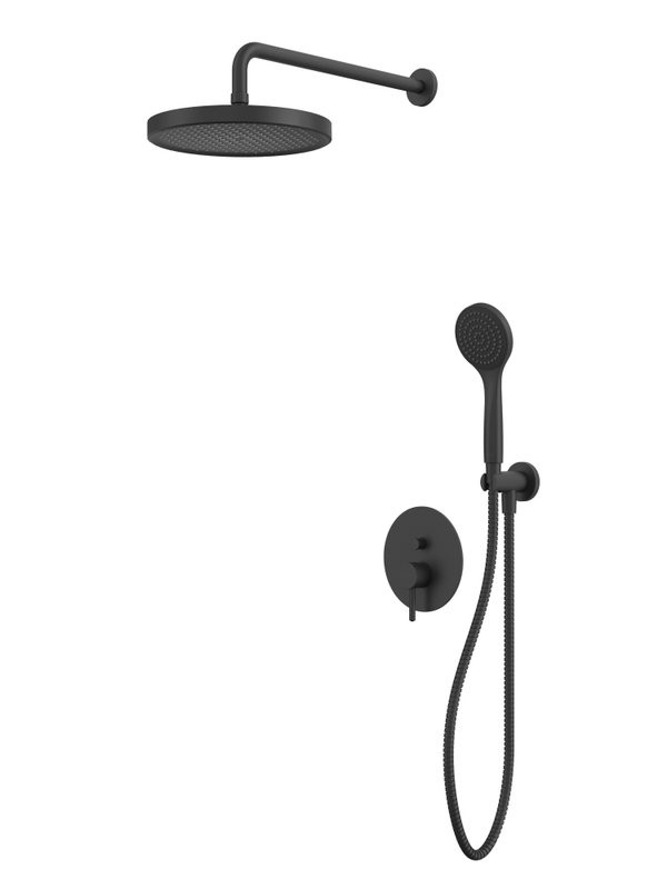 Душевой комплект WHITECROSS Y YSET04BASICBL С ВНУТРЕННЕЙ ЧАСТЬЮ, черный матовый