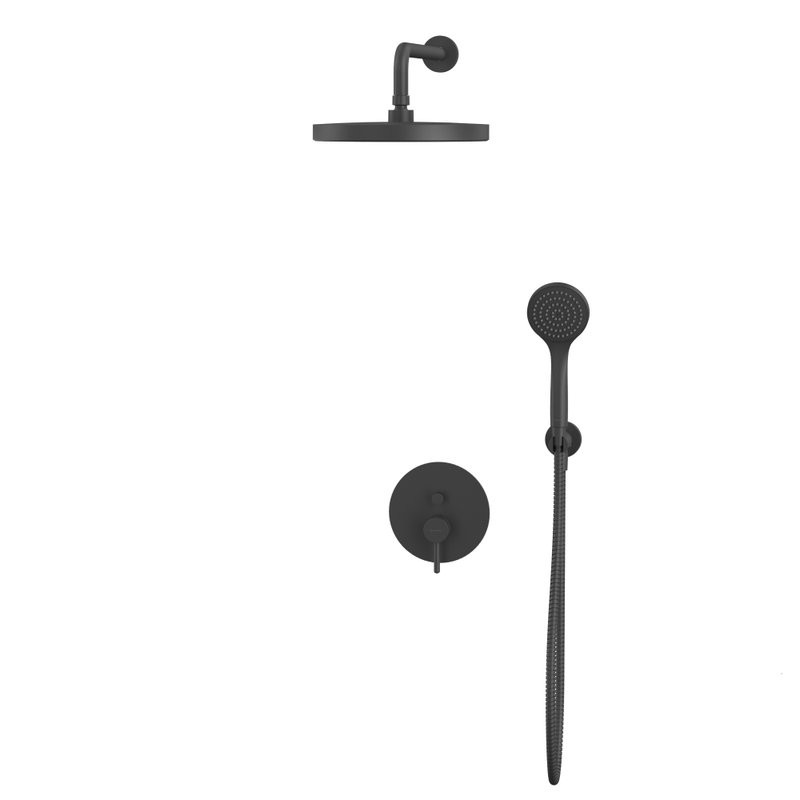 Душевой комплект WHITECROSS Y YSET04BASICBL С ВНУТРЕННЕЙ ЧАСТЬЮ, черный матовый