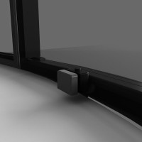 Душевой уголок Niagara Nova NG-2827-34BLACK 100x100, профиль черный матовый, стекло тонированное
