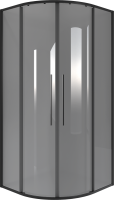 Душевой уголок Niagara Nova NG-2827-34BLACK 100x100, профиль черный матовый, стекло тонированное