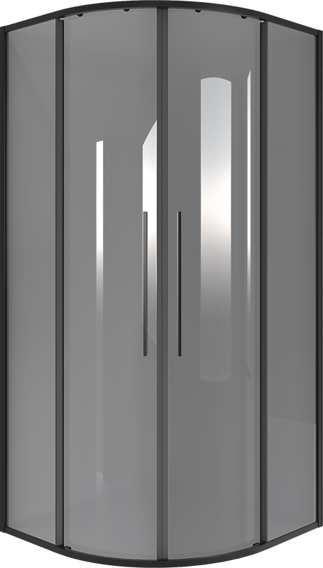 Душевой уголок Niagara Nova NG-2827-34BLACK 100x100, профиль черный матовый, стекло тонированное
