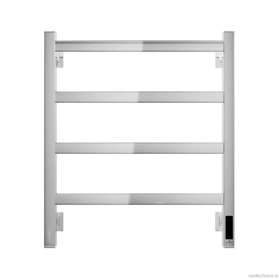Полотенцесушитель электрический Grota Soffi K 530х600 NP EL 60x55 см, подключение справа, слева, скрытое подключение справа, глянцевый хром, лесенка