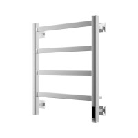 Полотенцесушитель электрический Grota Soffi K 530х600 NP EL 60x55 см, подключение справа, слева, скрытое подключение справа, глянцевый хром, лесенка