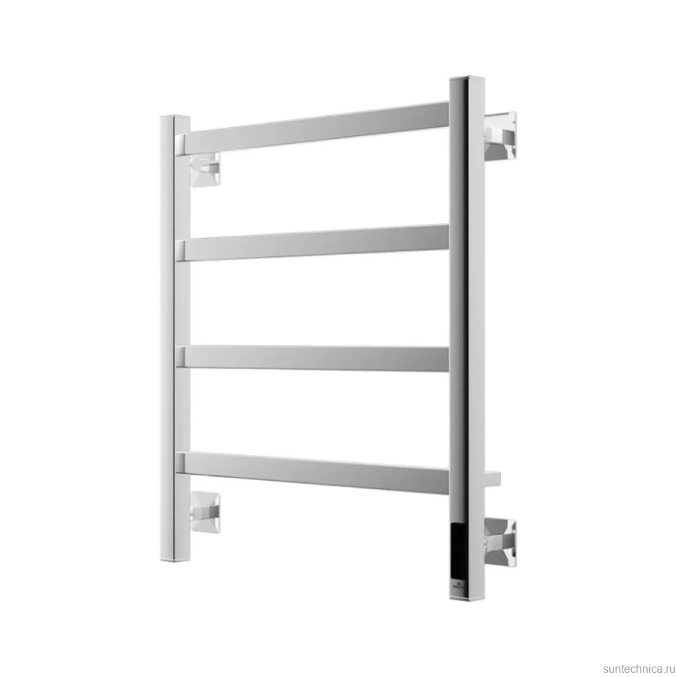 Полотенцесушитель электрический Grota Soffi K 530х600 NP EL 60x55 см, подключение справа, слева, скрытое подключение справа, глянцевый хром, лесенка
