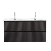 Тумба с раковиной BelBagno Uno 120 подвесная, 4 ящика, матовая темно-серая