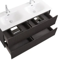 Тумба с раковиной BelBagno Uno 120 подвесная, 4 ящика, матовая темно-серая