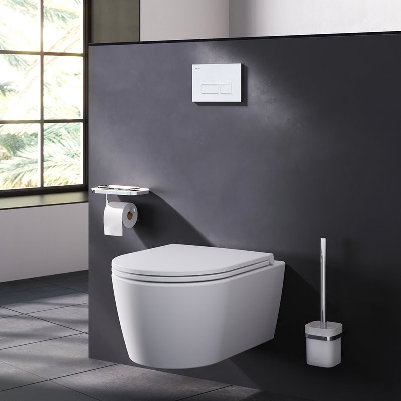 Кнопка смыва для унитаза AM.PM Pro S I047051 пластик, цвет глянцевый хром