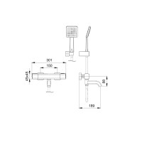 Смеситель для ванны термостат G3291 GAPPO ХРОМ