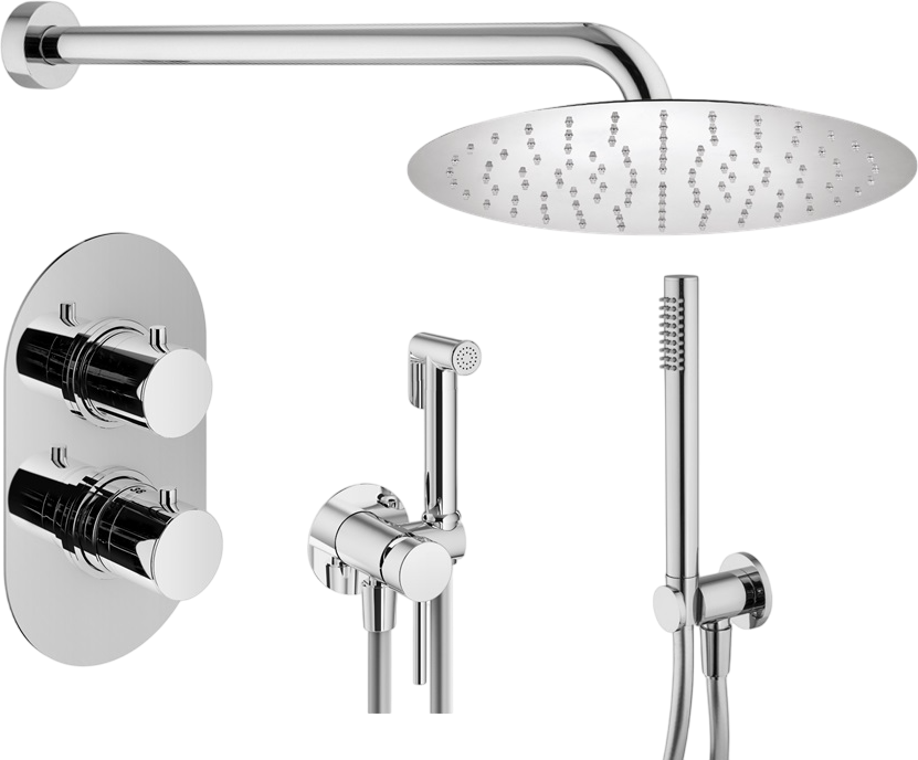 Комплект для ванной Plumberia Selection Ixo KITZXOT18CR С ВНУТРЕННЕЙ ЧАСТЬЮ, хром