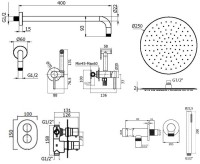 Комплект для ванной Plumberia Selection Ixo KITZXOT18CR С ВНУТРЕННЕЙ ЧАСТЬЮ, хром