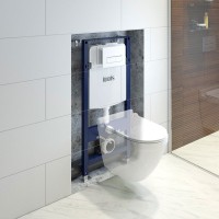 Система инсталляции для унитазов IDDIS Optima Home OPH0000i32K с кнопкой смыва, белая