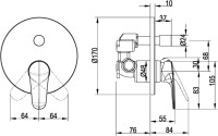 Встраиваемый смеситель для душа и ванны Villeroy & Boch O.novo Start TVS10535311061