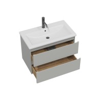 Мебель для ванной комнаты SanStar Riana 70 подвесная, grey, раковина Como 70