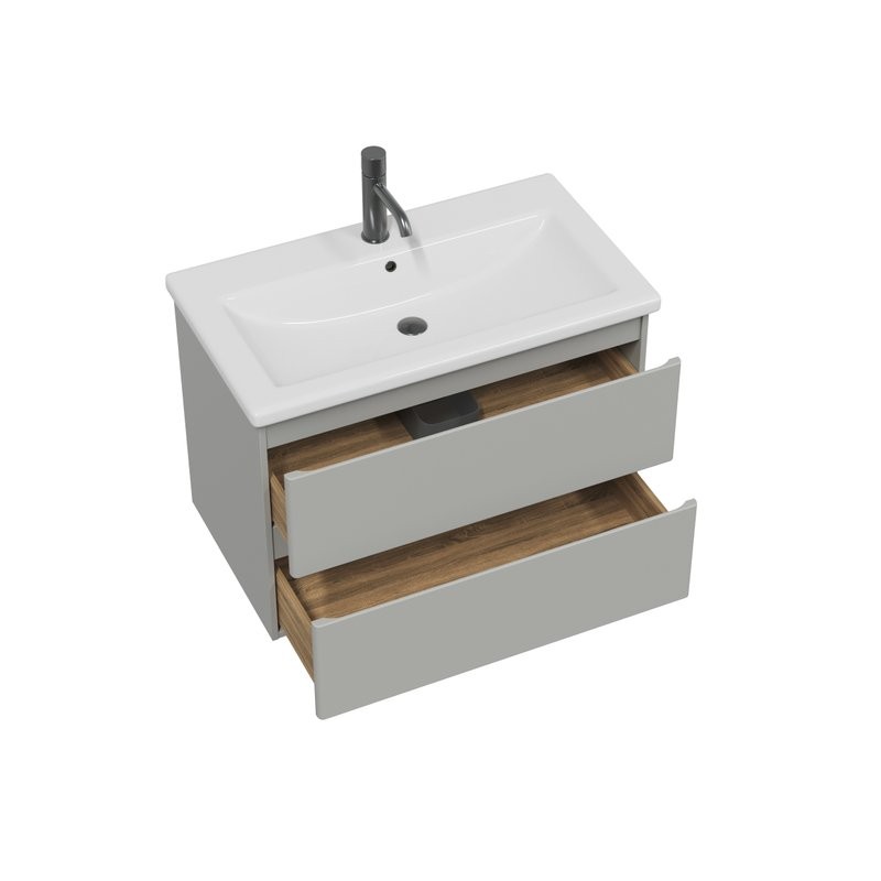 Мебель для ванной комнаты SanStar Riana 70 подвесная, grey, раковина Como 70