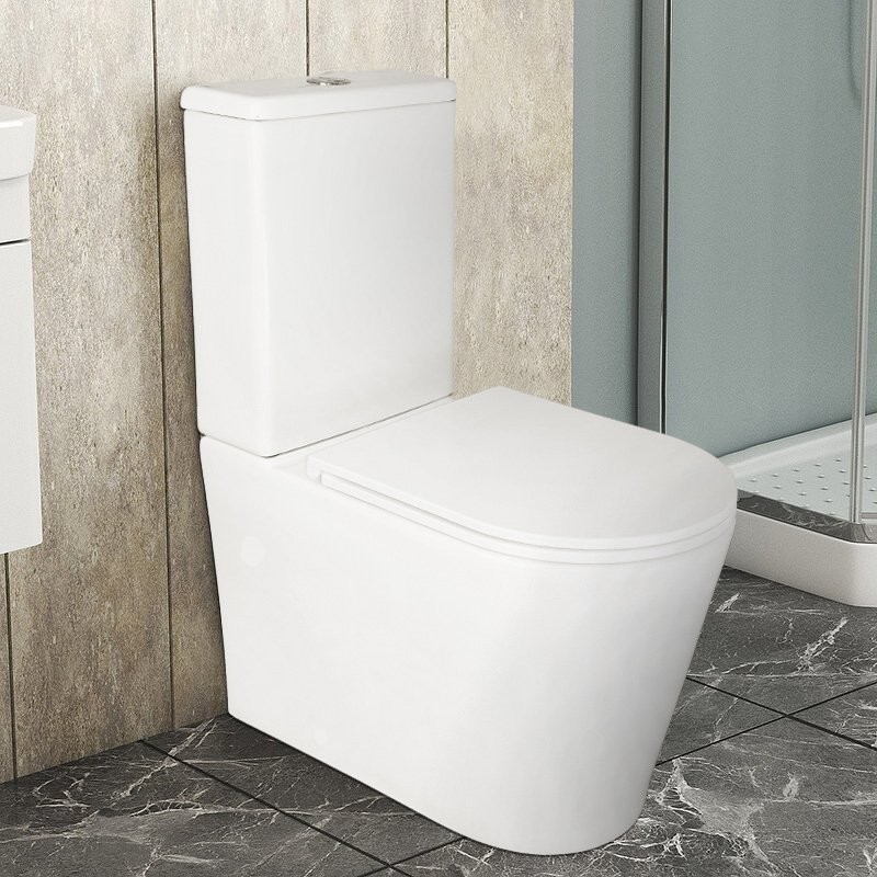 Унитаз-компакт напольный AZARIO Conto AZ-T005BR глянцевый белый