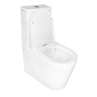 Унитаз-компакт напольный AZARIO Conto AZ-T005BR глянцевый белый