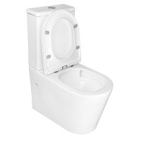 Унитаз-компакт напольный AZARIO Conto AZ-T005BR глянцевый белый