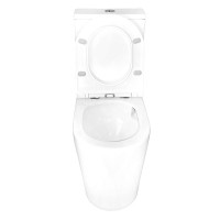 Унитаз-компакт напольный AZARIO Conto AZ-T005BR глянцевый белый