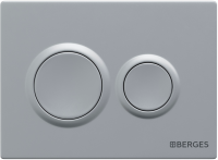 Система инсталляции для унитазов Berges Novum O2 с кнопкой смыва, матовый хром